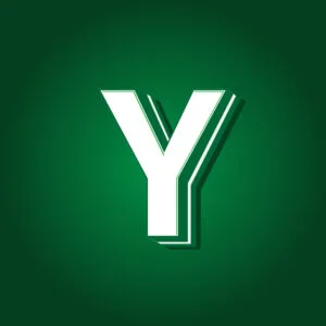 3D Letter Y Green Color Design