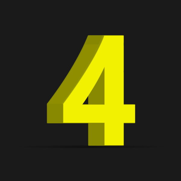 3D Number Four