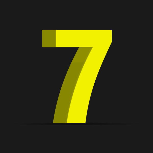3D Number Seven