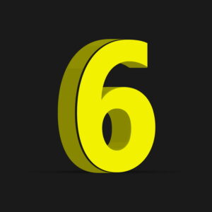 3D Number Six