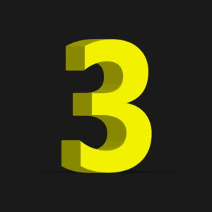 3D Number Three