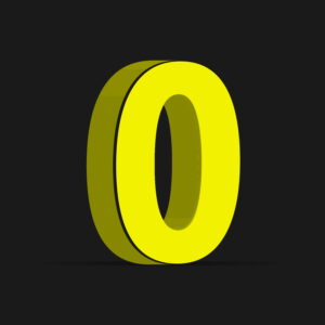 3D Number Zero