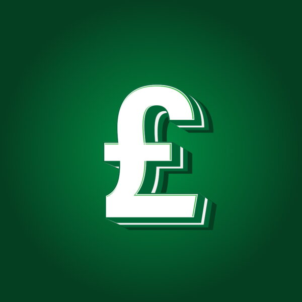 3D Pound Symbol Green Color Design