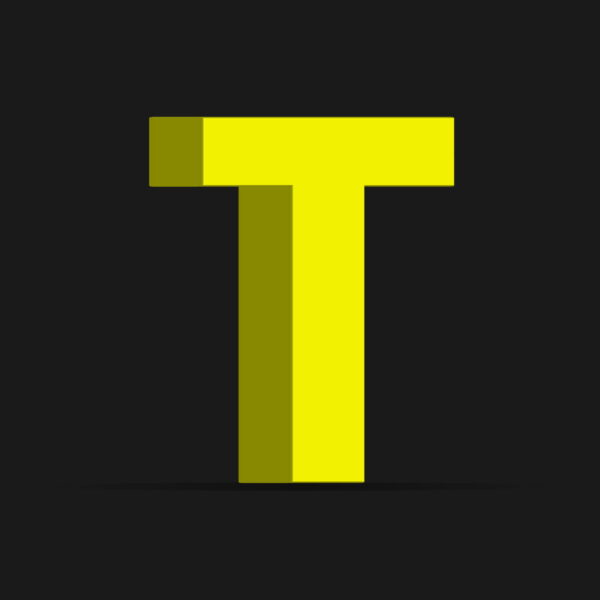 3D T Letter