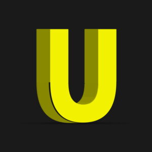 3D U Letter