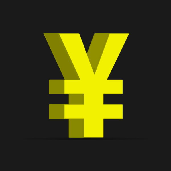 3D Yuan Symbol