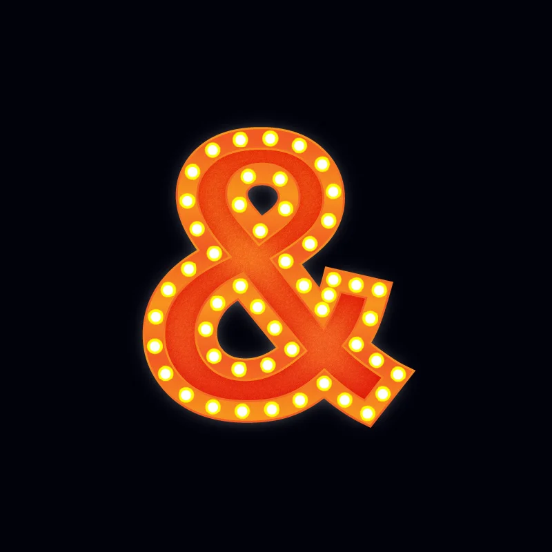 Ampersand Symbol Show Light Design