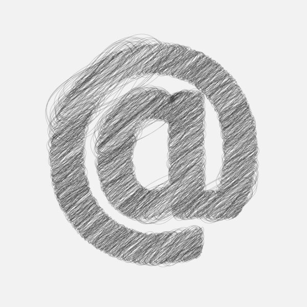At Symbol Pencil Drawing Design