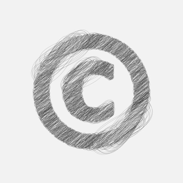 Copyright Symbol Pencil Drawing Design