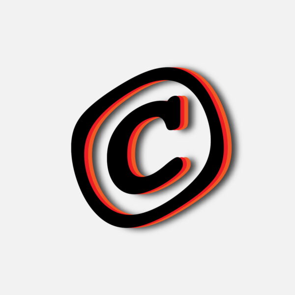 Copyright Symbol Tricolor Layer Design