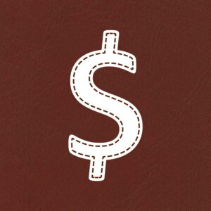 Dollar Symbol Stitched Design