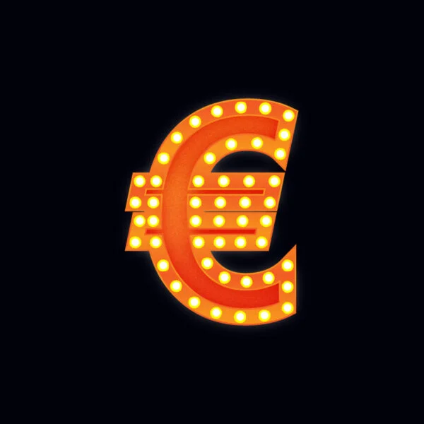 Euro Symbol Show Light Design