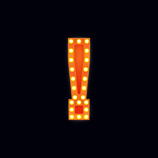Exclamation Symbol Show Light Design