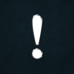 Exclamation Symbol Silver Design