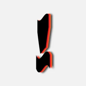 Exclamation Symbol Tricolor Layer Design