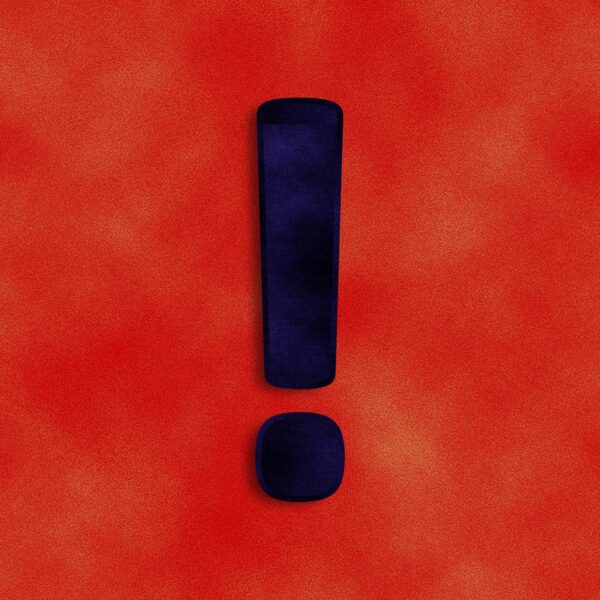 Exclamation Symbol Velvet Design