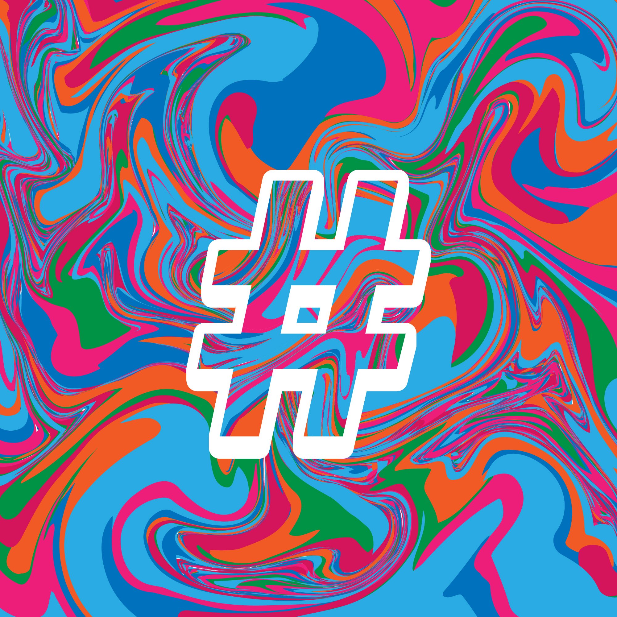 Hashtag Symbol Colorful Design