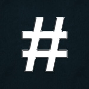 Hashtag Symbol Silver Design