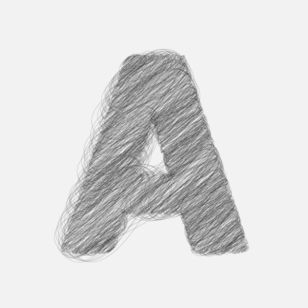 Letter A Pencil Drawing Design