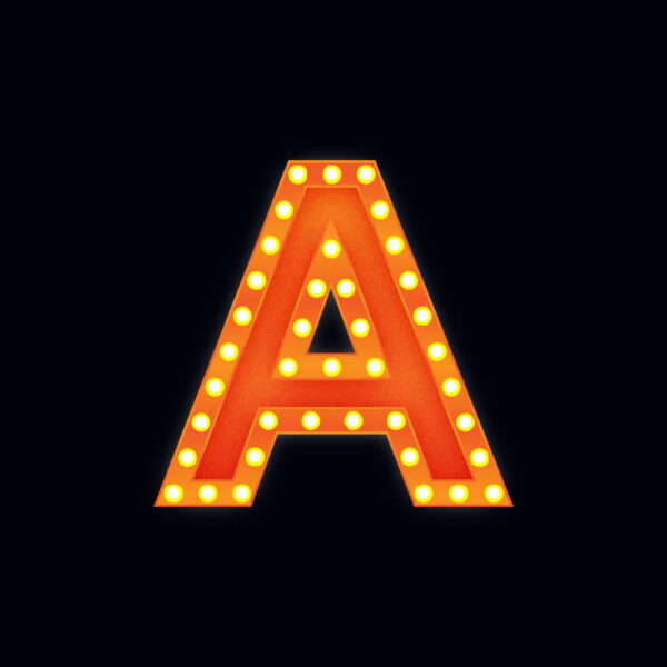 Letter A Show Light Design