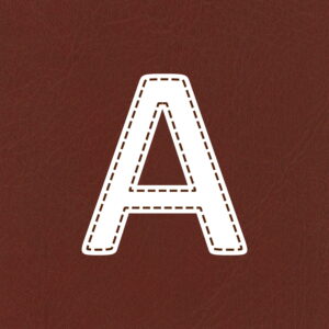 Letter A Stitched Design