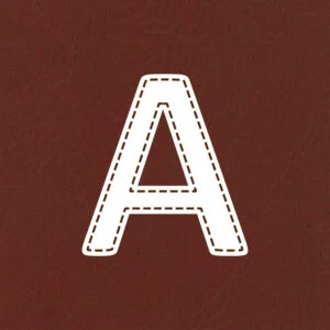 Letter A Stitched Design