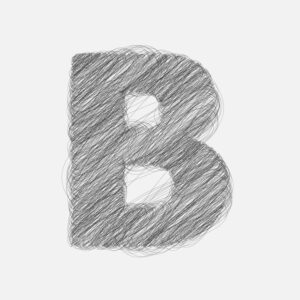 Letter B Pencil Drawing Design