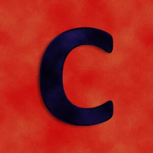 Letter C Velvet Design