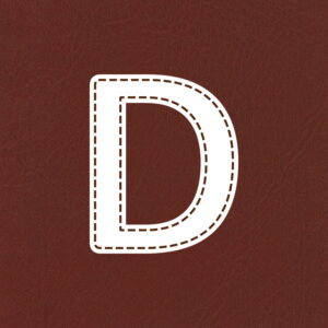 Letter D Stitched Design