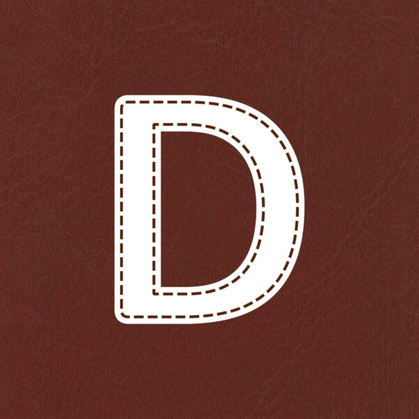 Letter D Stitched Design