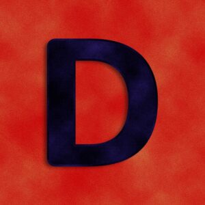 Letter D Velvet Design