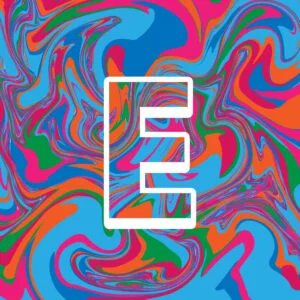 Letter E Colorful Design