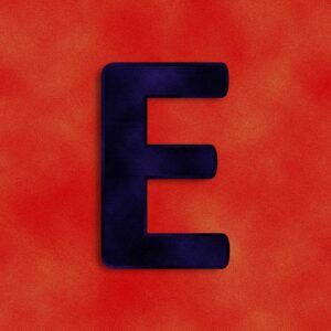 Letter E Velvet Design