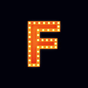 Letter F Show Light Design