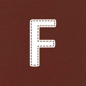 Letter F Stitched Design