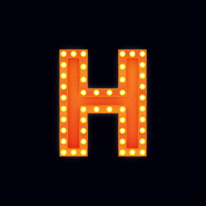 Letter H Show Light Design
