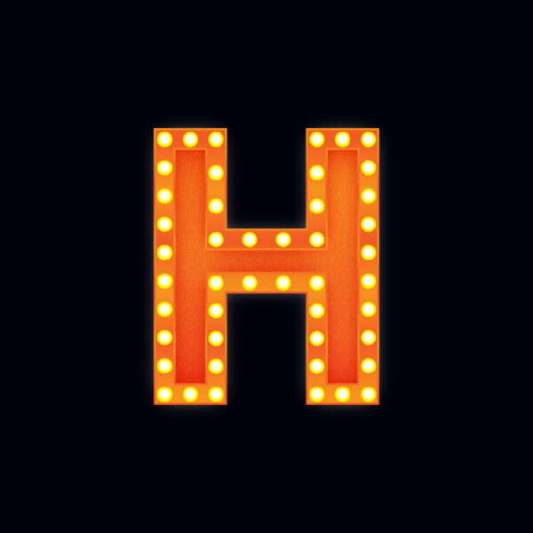 Letter H Show Light Design
