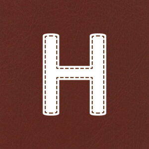 Letter H Stitched Design