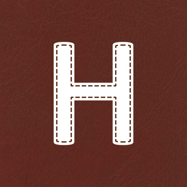 Letter H Stitched Design