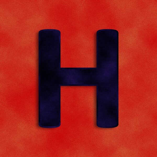 Letter H Velvet Design