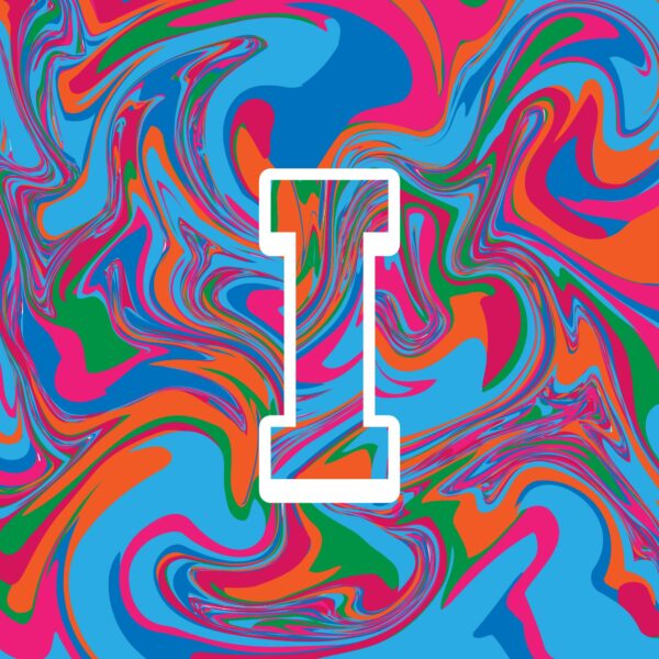 Letter I Colorful Design