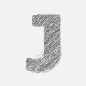 Letter J Pencil Drawing Design