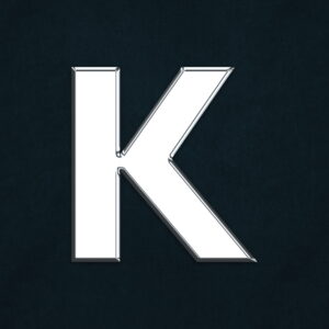 Letter K Silver Design