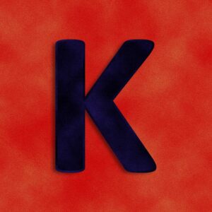 Letter K Velvet Design