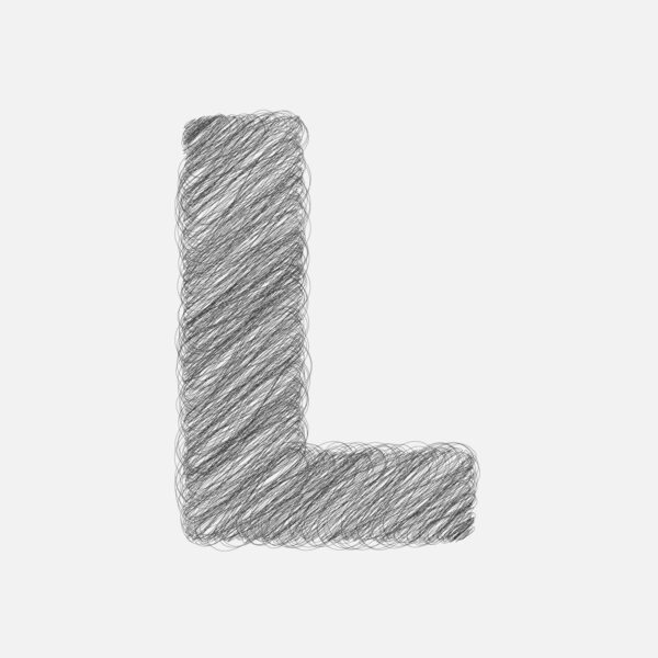 Letter L Pencil Drawing Design
