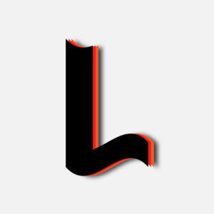 Letter L Tricolor Layer Design