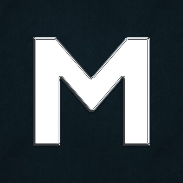 Letter M Silver Design
