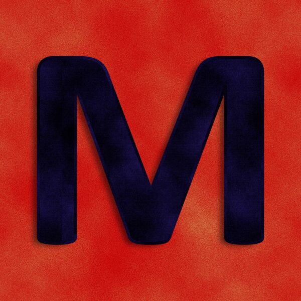 Letter M Velvet Design