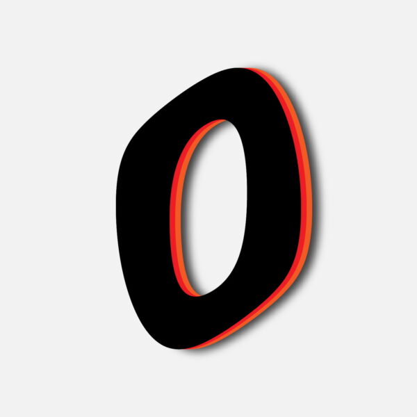 Letter O Tricolor Layer Design