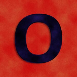 Letter O Velvet Design